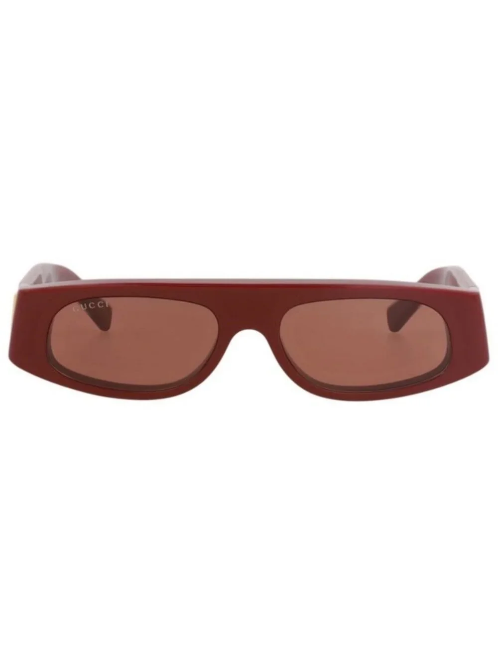 New Gucci Womens Square/Rectangle Burgundy Burgundy Brown Fashion Designer Sungl